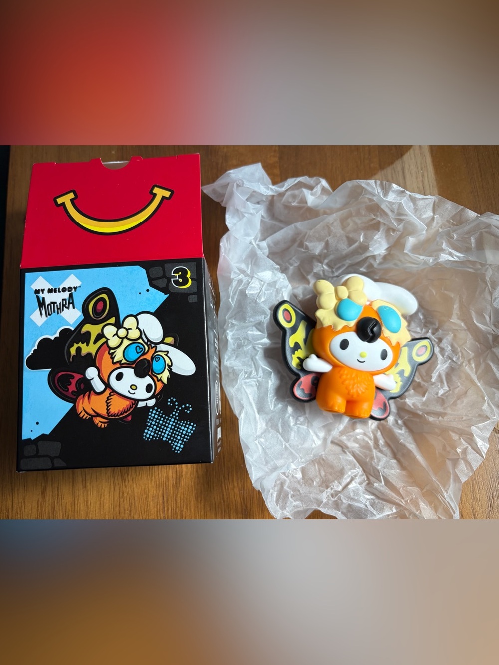 McDonald’s My Melody Mothra #3 Happy Meal Toy 2026 Hello Kitty Godzilla Collab